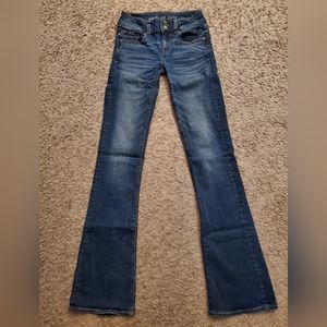 American Eagle Artist Flare Jeans size 0 Long Super Stretch
